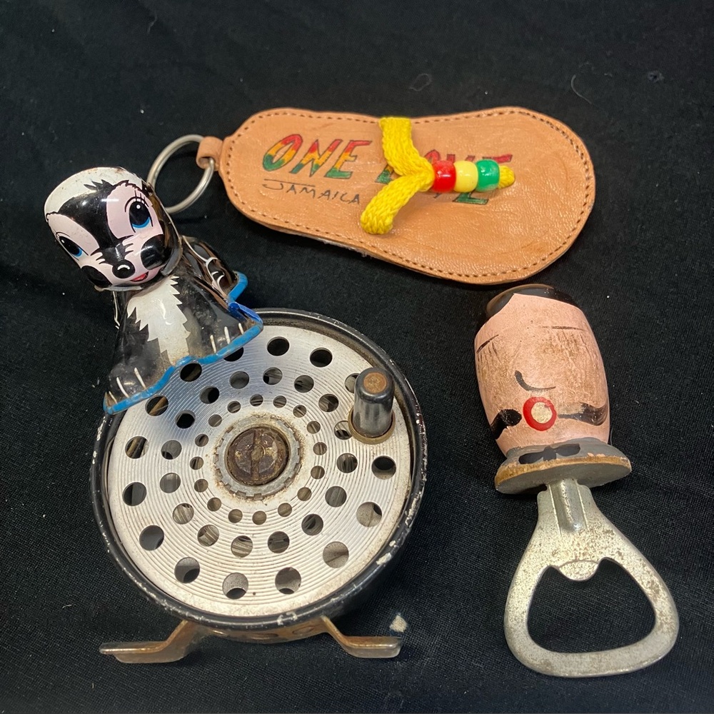 Vintage Animal Keychain and Bottle Opener Set